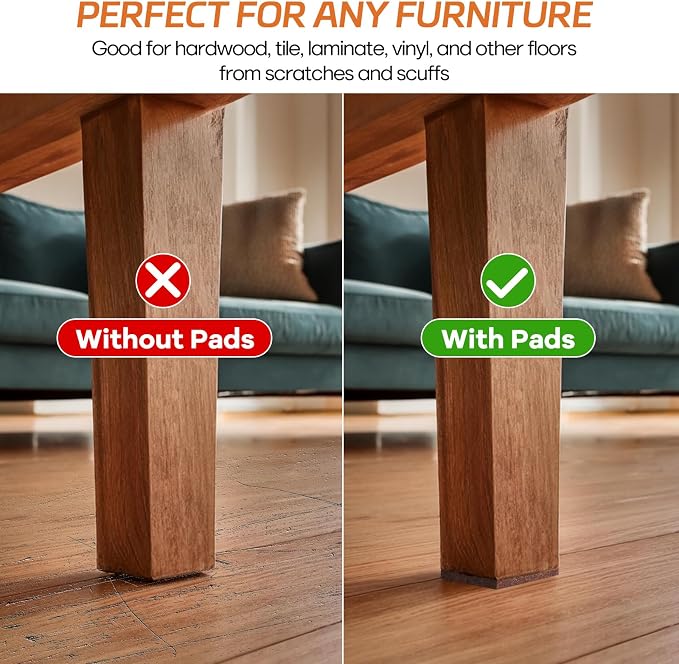 Furniture Pads 10 Pieces Self Adhesive Furniture Felt Pads, Anti Scratch