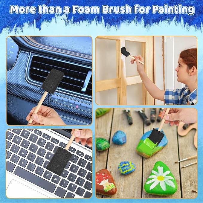 Foam Paint Brushes, 1.6 Inch, Sponge Paint Brush, Foam Brushes