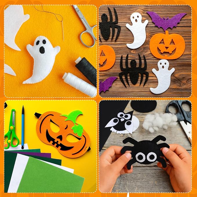 20 Pcs Halloween Felt Fabric Sheets