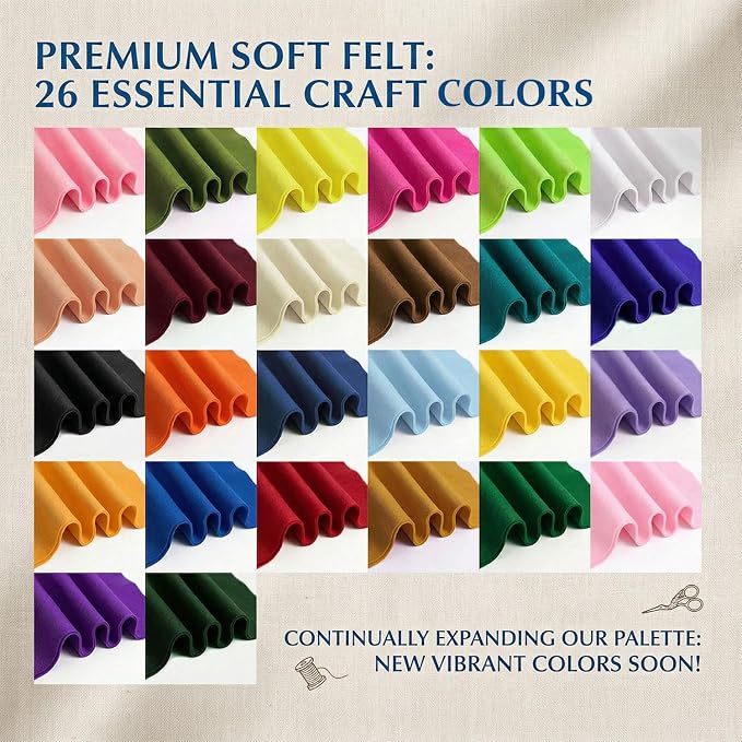 Light Pink Felt Fabric 36" x 72" 1.6mm Thick Large Craft Sheet | Soft, Flexible