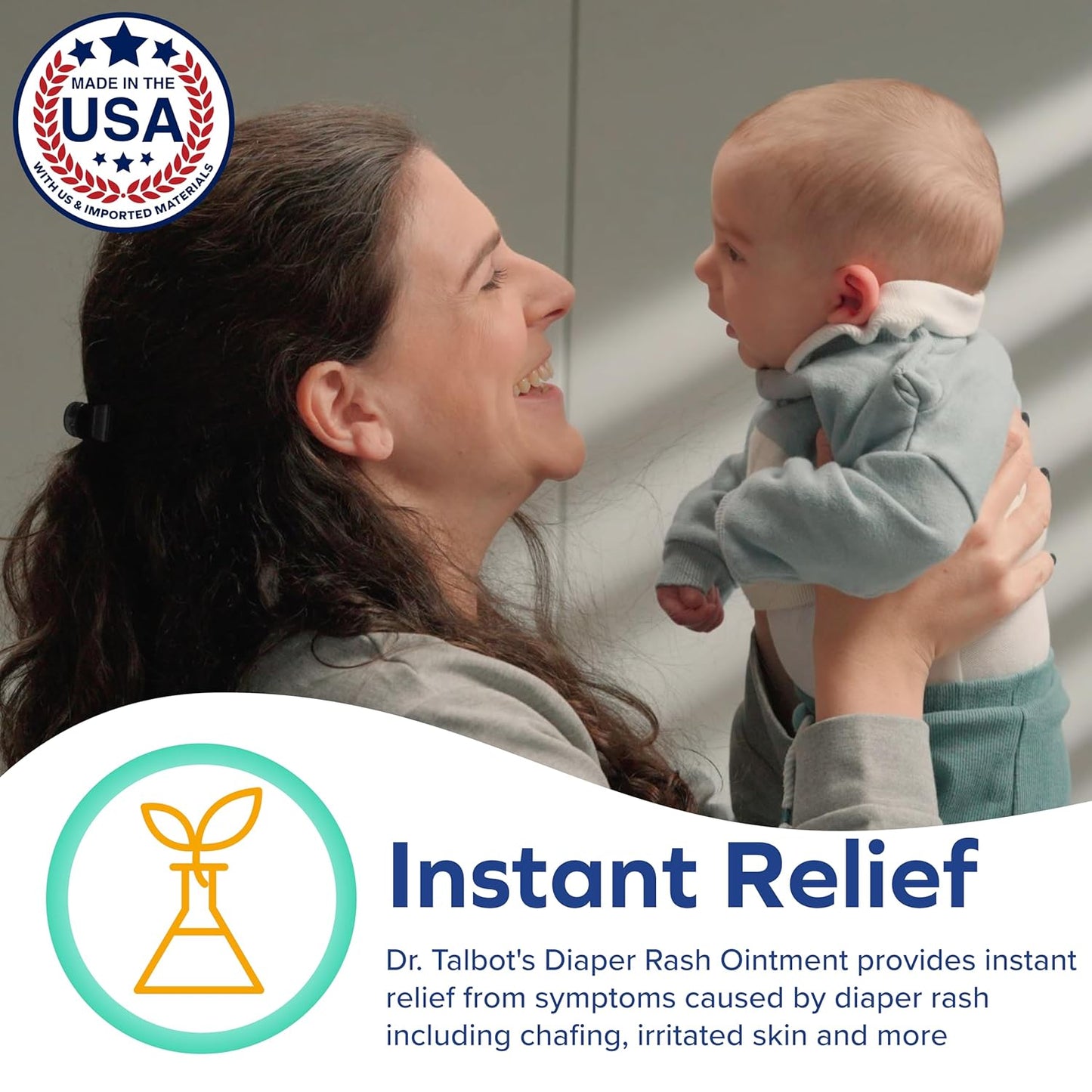 Dr. Talbot's Baby Diaper Rash Ointment - 2 oz - Zinc Oxide Skin Protectant with Peruvian Balsam - Treats and Prevents Rash