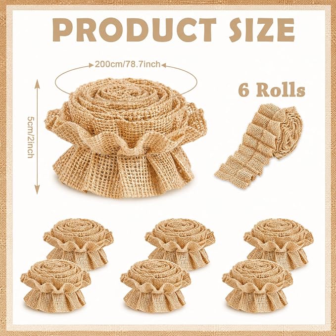 6 Rolls 40 Ft Ruffled Bulletin Board Borders Back to School Classroom Decor