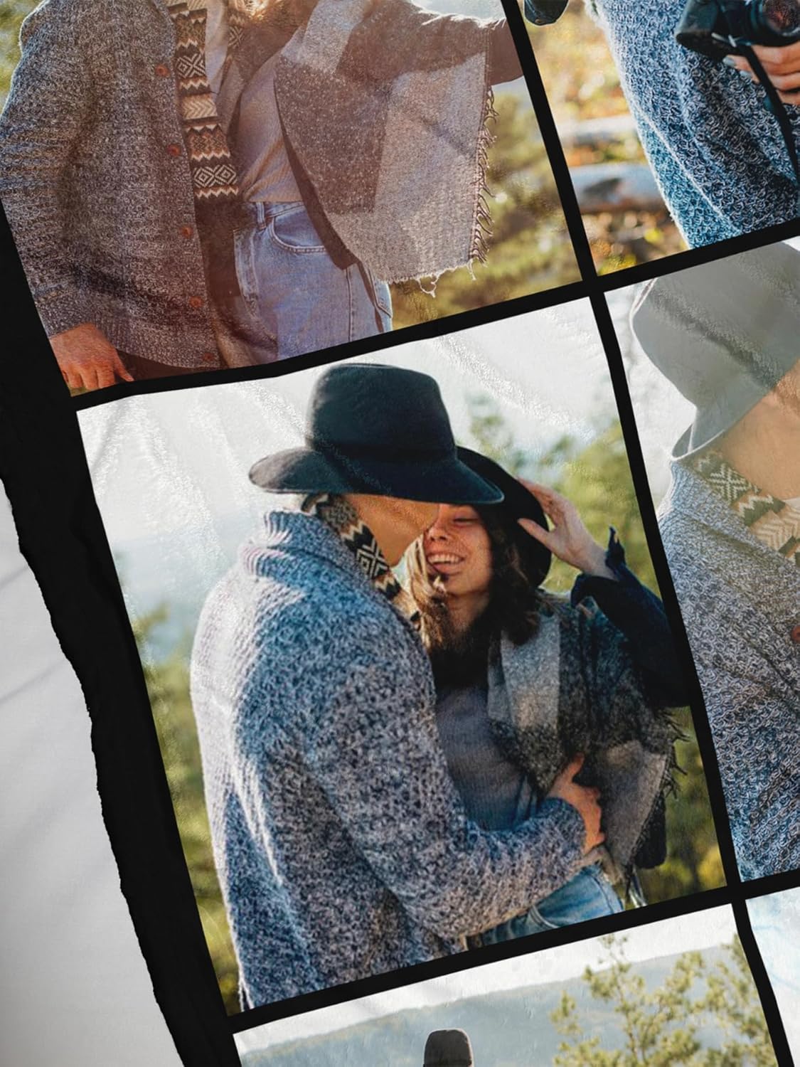 Personalized Blanket Custom Flannel Blanket with Photo Text Customized Picture Blankets Gifts for Birthday Valentines Day, 40 * 50in