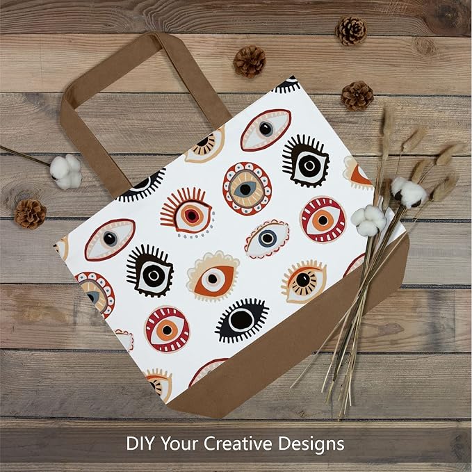 TOPDesign 1-Pack Super Strong Large 12oz Cotton Canvas Tote Bag, Reusable