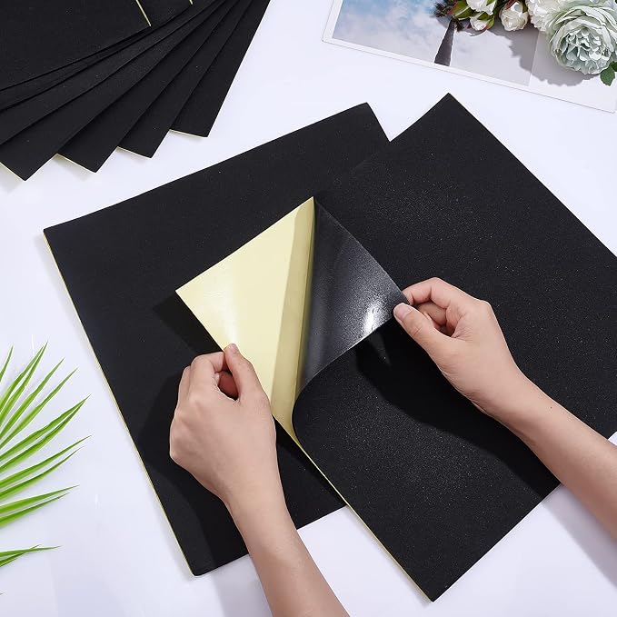 BENECREAT 8PCS 2mm Thick Self Adhesive Foam Sheet, DIY supplies