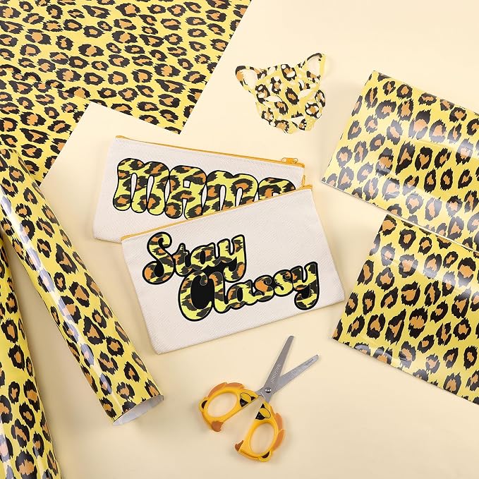 Tintnut Yellow Leopard Heat Transfer Vinyl, easy cut & weed, stretch washable