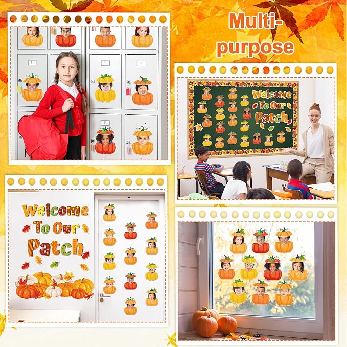 gisgfim 80Pcs Fall Pumpkin Cutouts Thanksgiving Fall Decorations Bulletin Board