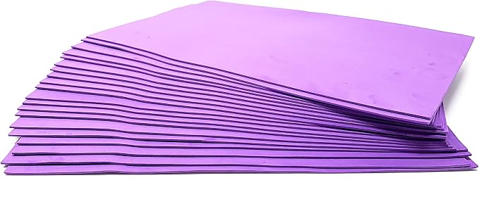 Allgala 20-Value-Pack EVA Foam Paper 8x12 Inch Sheets-Lavender-CF85313