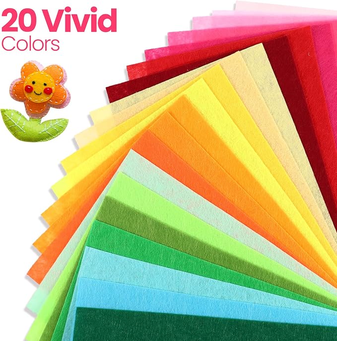 Moukeren 240 Pcs 12 x 8 Inch Felt Sheets Bulk
