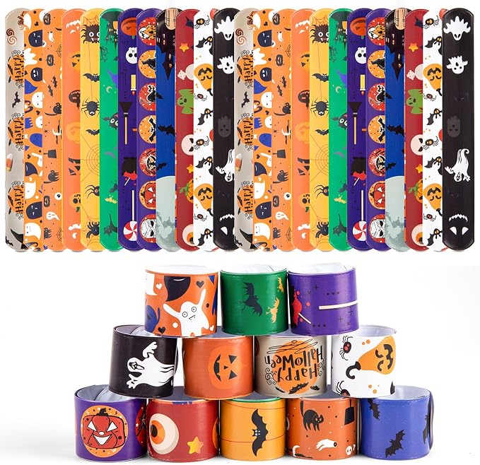 LovesTown Halloween Slap Bracelets, Bag Stuffers