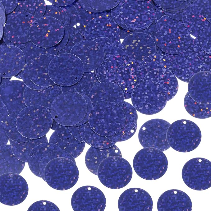 MECCANIXITY 700 Pcs Flat Round Sequins 15mm/0.6 Inch Loose Paillettes Craft