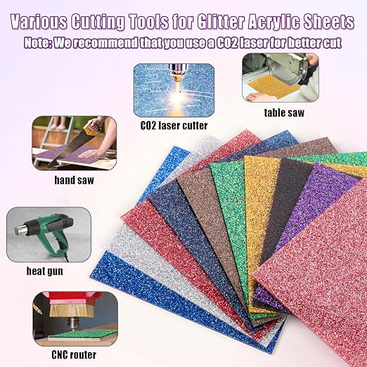 Adrattnay Glitter Acrylic Sheets