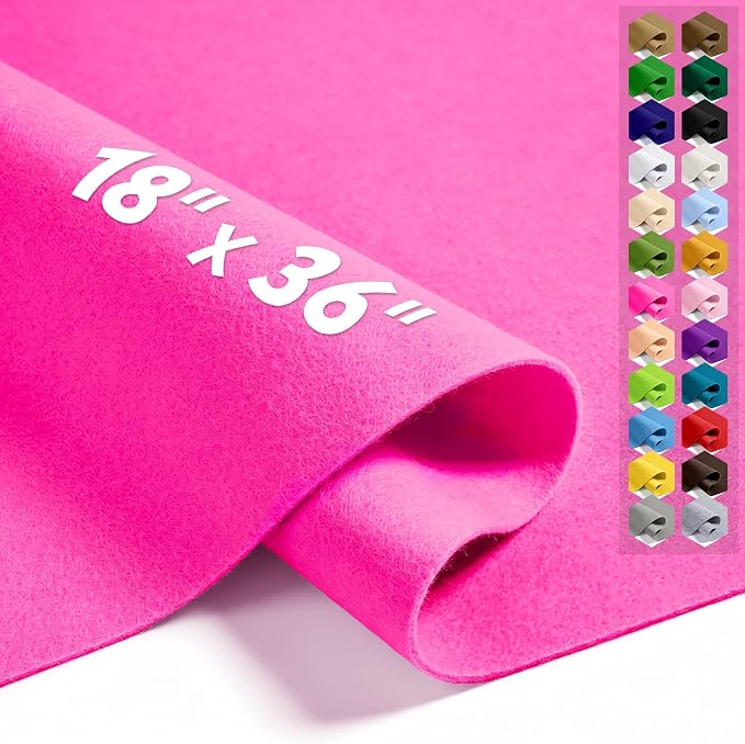 Fuchsia 18" X 36" Felt Fabric Sheet