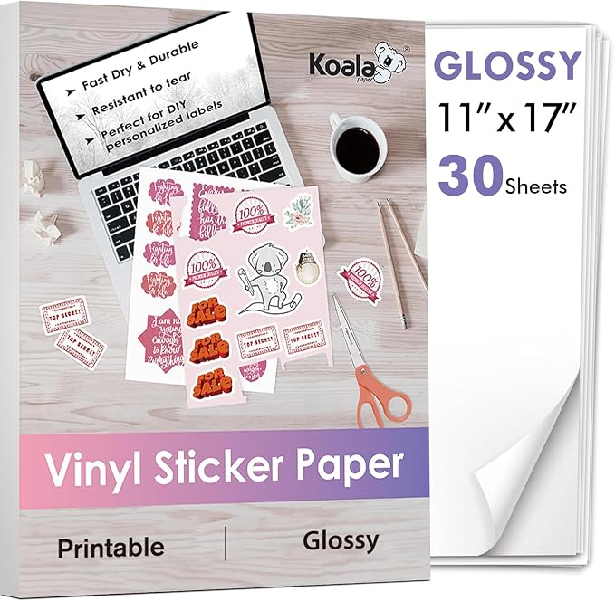 Koala Printable Vinyl Sticker Paper