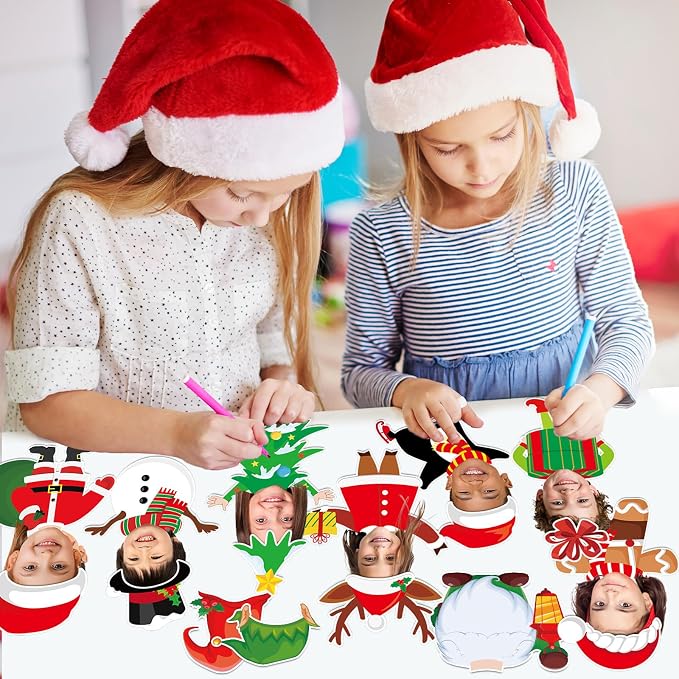 60pcs Christmas Theme Cutouts Xmas Holiday Bulletin Board Decorations Xmas