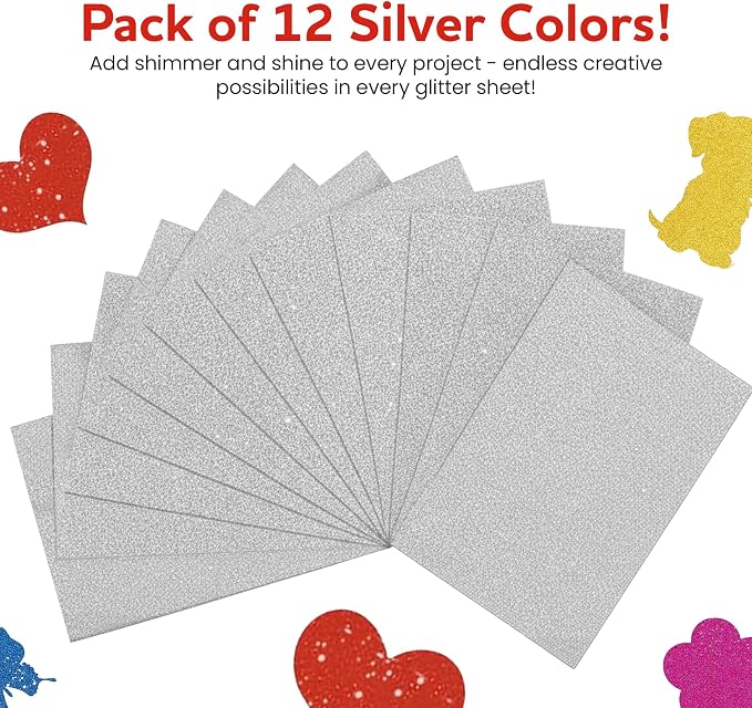 Self-Adhesive Glitter EVA Foam Sheets