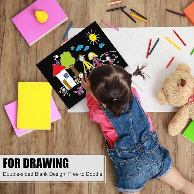 Frienda 50 Pack Black Foam Board Foam Poster Boards 8 x 10 Inch