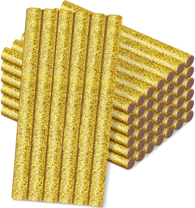 Manarty Glitter Gold Hot Glue Stick, Adhesive EVA Glue Sticks Standard