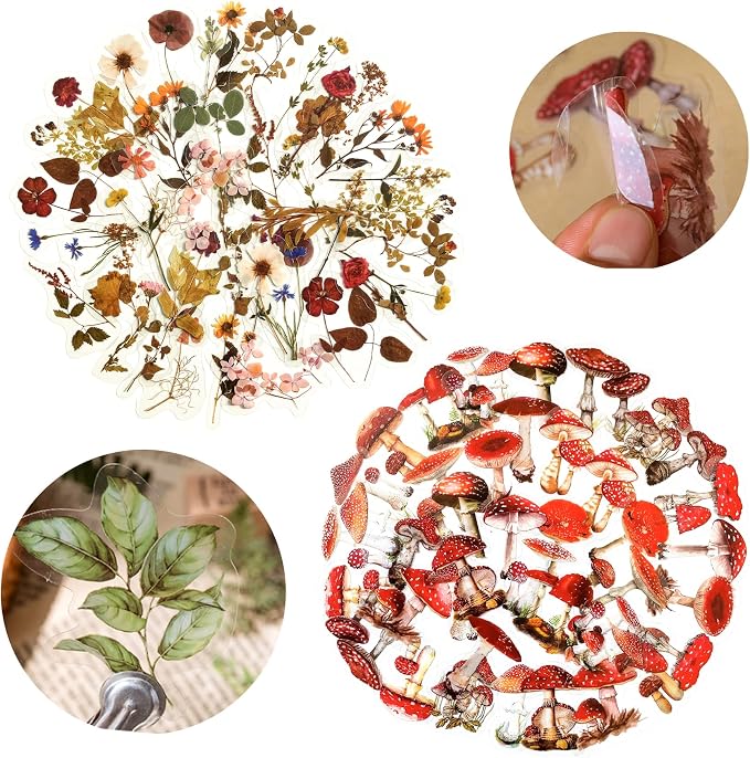 Yoksas Nature Floral Plant Stickers Set