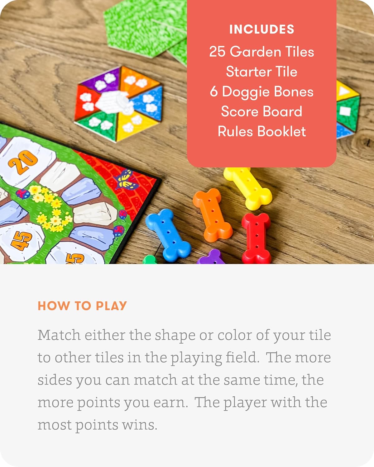 SimplyFun Diggers Garden Match – A Game for Kids to Develop Spatial Thinking Skills - Puzzle Game That Matches Colors and Shapes - 1 to 6 Players, Ages 4 & Up
