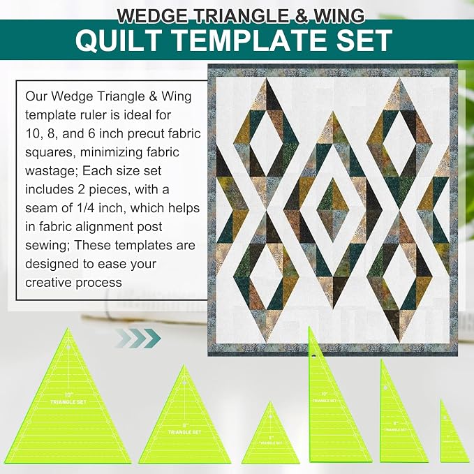 Kigley 3 Set Tall Triangle Rulers