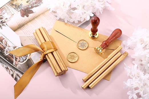 Yoption Wax Seal Kit, Snowflake Wax Seal Stamp