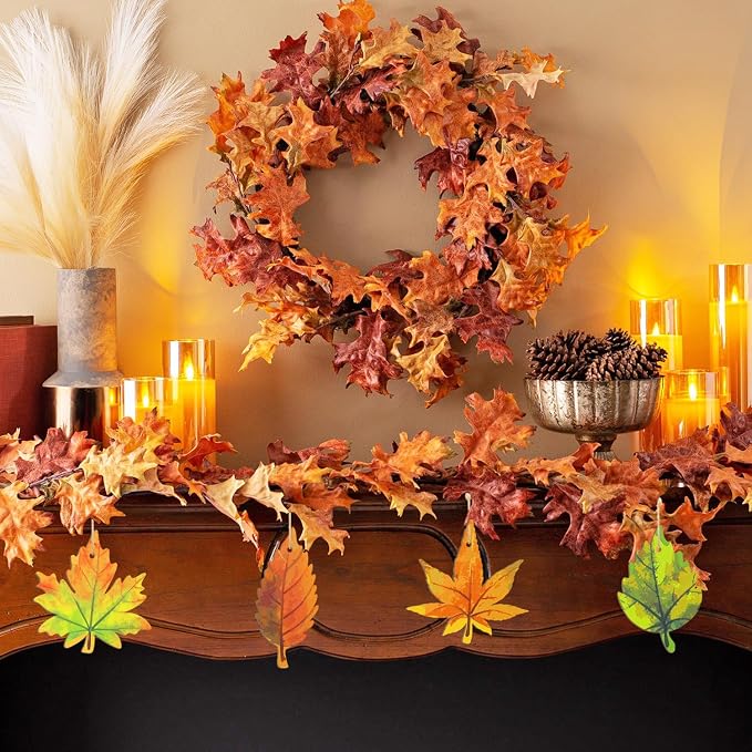 36PCS Wooden Fall Ornaments to Paint Thanksgiving Decorations, 6 Styles DIY