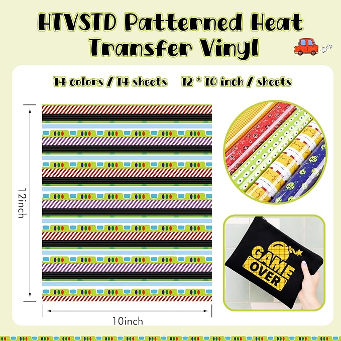 HTVSTD Planet HTV Heat Transfer Vinyl 14 Sheets 12×10in Iron on Vinyl | Rocket