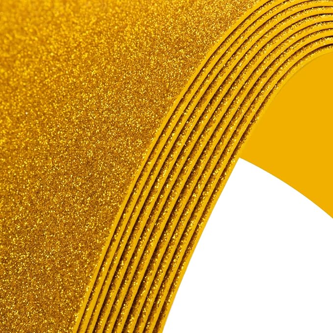 10 Pack Glitter Foam Sheets Craft 8 x 12 inch | Sparkles Foam Paper