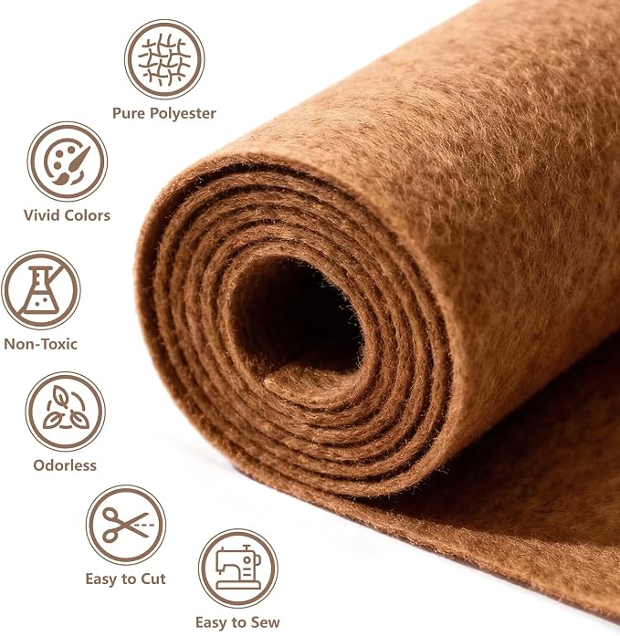 Felt Fabric 36'' X 36'' Large Felt Sheets Stiff Craft Felt by The Yard