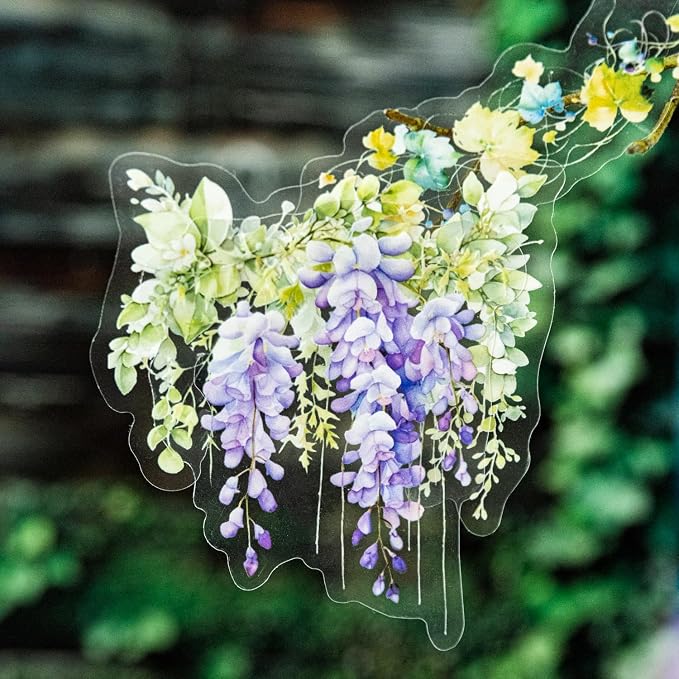 120 Pcs Floral Vine PET Stickers
