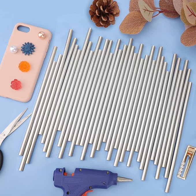 ENPOINT Metallic Silver Hot Glue Sticks Mini, 36 Pack Sealing Wax Adhesive