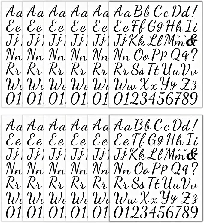 12pcs Iron on Letters for Clothing, Heat Transfer Vinyl Letters, DIY Fabric