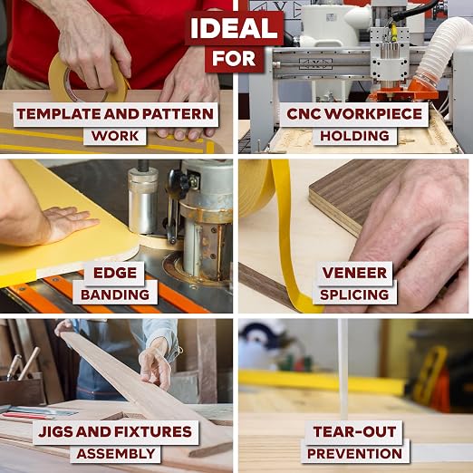 XFasten Double Sided Woodworking Tape 1 Inch x 180