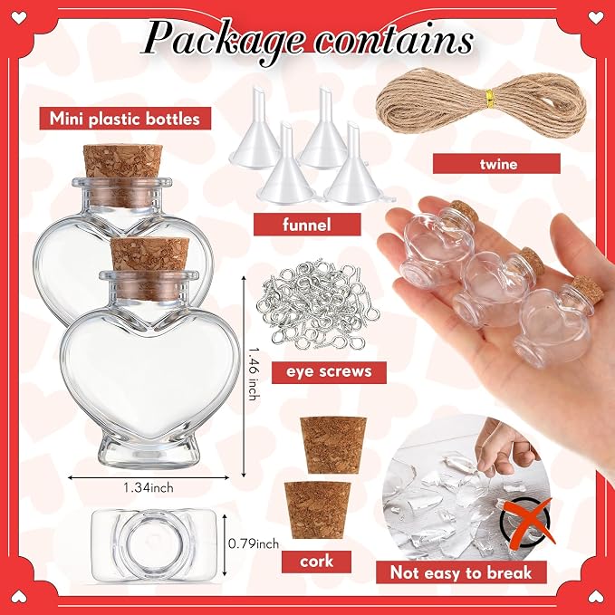 Bokon 25 Pack 1 oz Mini Plastic Bottles