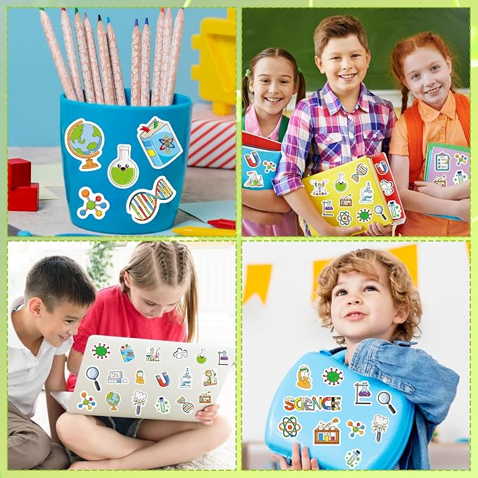 300Pcs Science Foam Stickers, Self-Adhesive Chemistry Biology Physics Stickers
