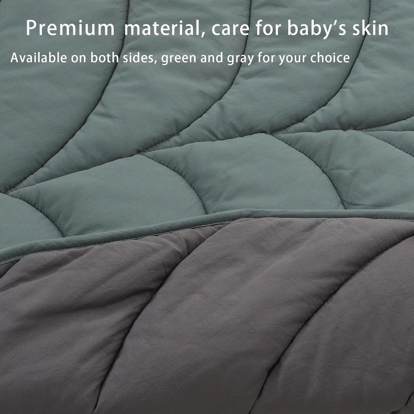 Cotton Leaf Nursery Rug, 56.3x42.1 inches, Machine Washable Play Mat for Baby, Crawling Mat for Tummy Time