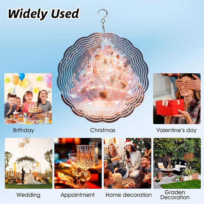CHONOVO 10 Pack 8 Inch Sublimation Wind Spinner Blank | Double-Sided Sublimation