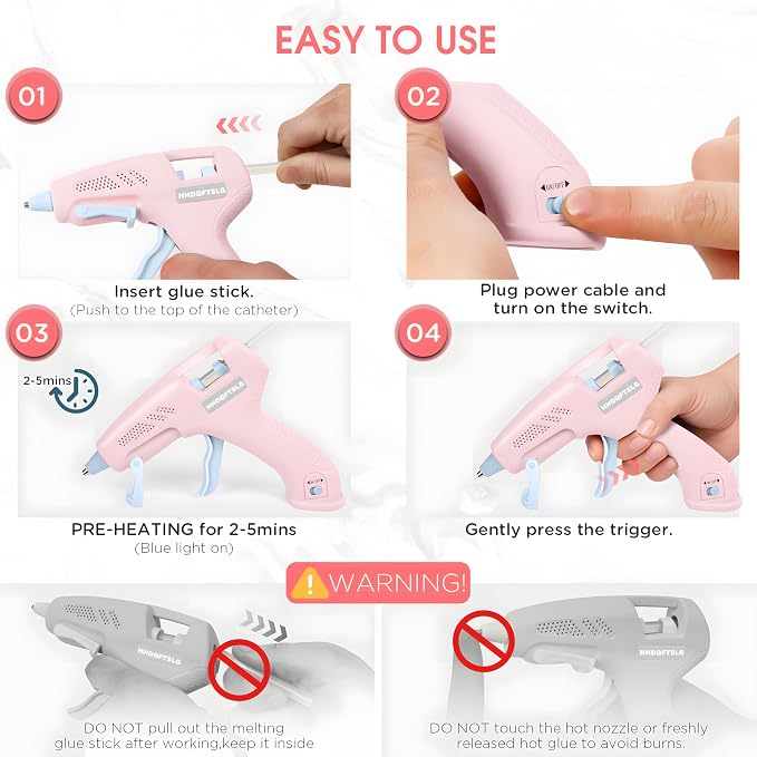 Cordless Hot Glue Gun, Fast Preheating