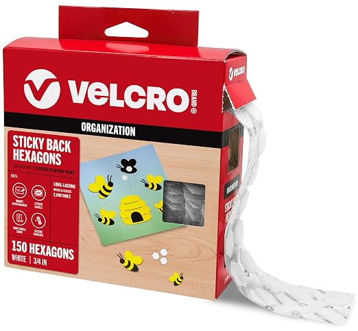 VELCRO Brand Sticky Back Hexagons, 150pk Dots