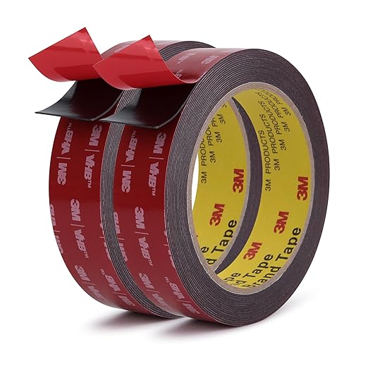 3M Double Sided Tape, Heavy Duty, 1” x 18Ft, 2 Pack | Very High Bonding