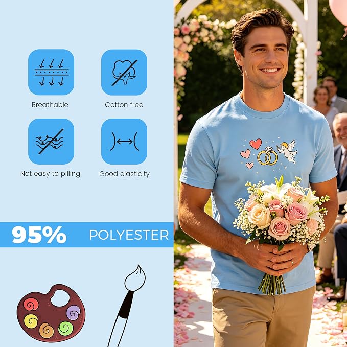 Joyclub 5 PCS Unisex Sublimation Blanks Bulk Polyester T Shirts