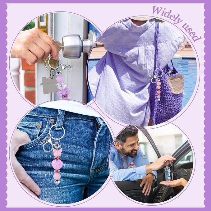 Beadable Keychain Bars Creative Customized Keychain Making Kit