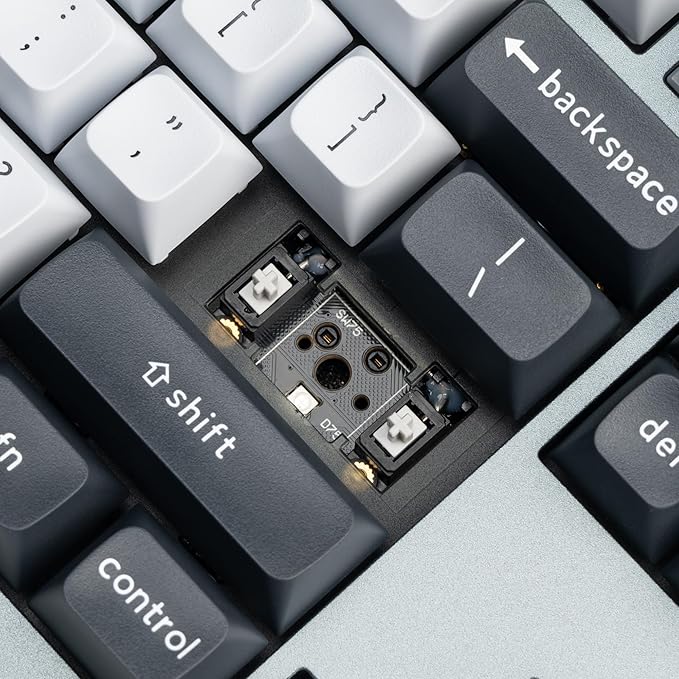 Keychron Q6 Pro Full Aluminum Wireless Bluetooth Custom Mechanical Keyboard for Mac Windows Linux, Full-Size QMK/VIA Programmable Knob KSA Double-Shot PBT Keycap Hot-Swappable K Pro Red Switch-Grey