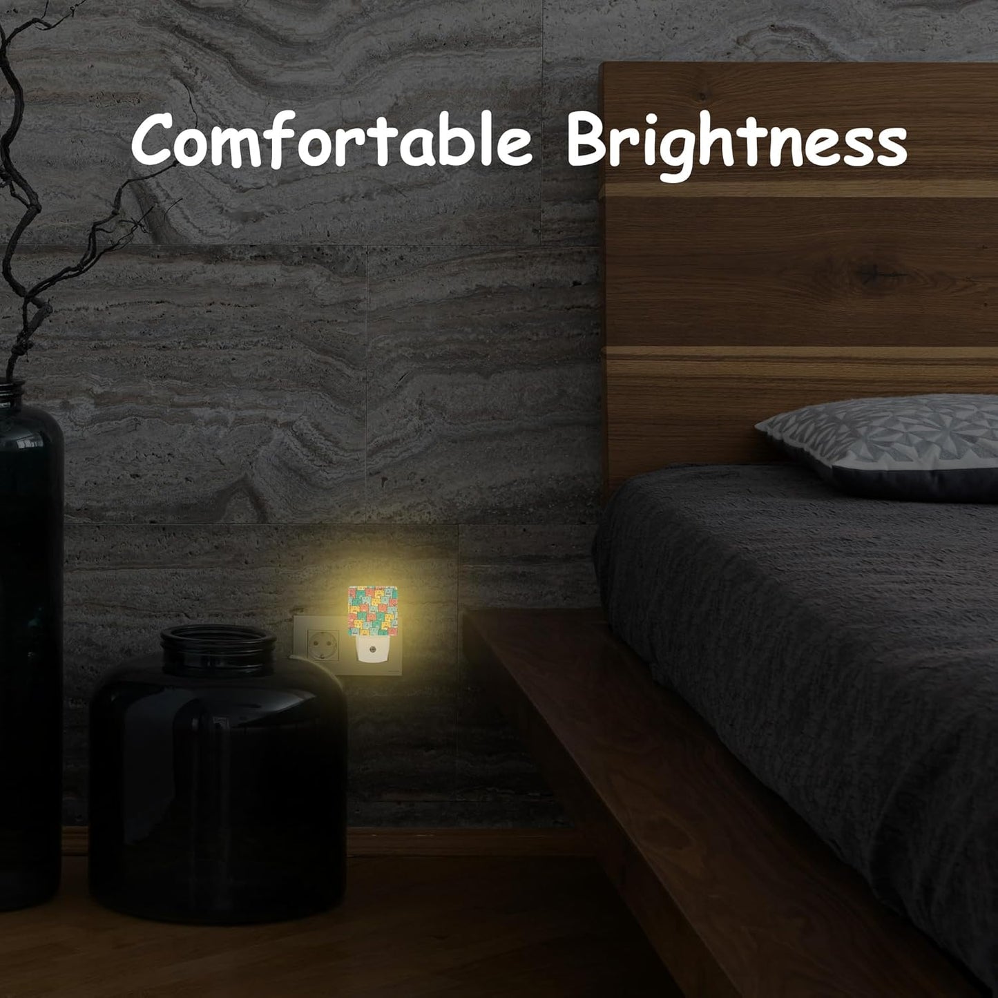 Cute Colorful Cats Night Light Plug into Wall with Dusk to Dawn Sensor Energy Efficient LED Nightlight for Women Girls Boys Room Decor,Hallway,Kitchen,Bathroom,Nursery,Stairs