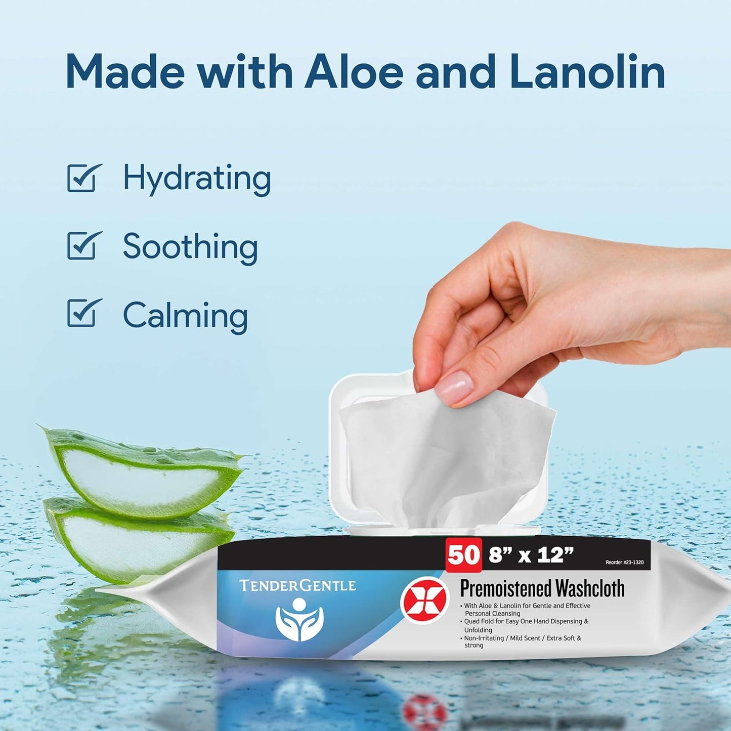 Non Flushable Wet Wipes for Adults - Case of 600 Body Wipes with Aloe and Lanolin - Good for Incontinence and Personal Cleansing