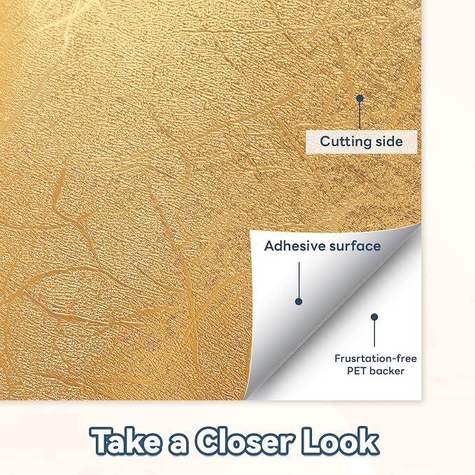 HTVRONT Textured Metallic Permanent Vinyl