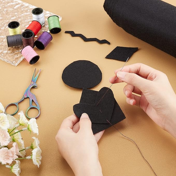 BENECREAT 10FT 15.75 Inch Wide Black Felt Roll Craft Felt Nonwoven Fabric