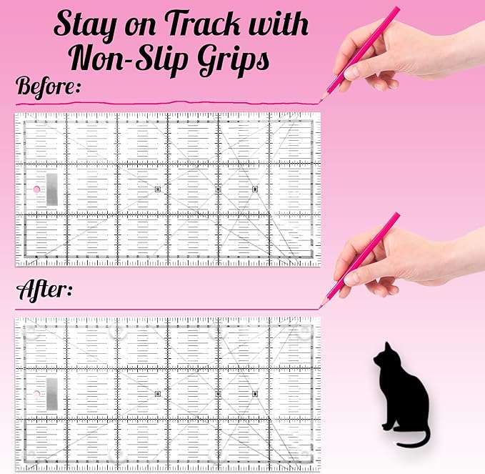 TightGrips Non-Slip Pads for Quilt Templates | Precision Grips for Quilting