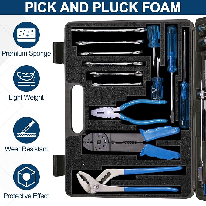 MYFAMIREA 8 Pcs Pick and Pluck Foam Sheets 2 Size Polyurethane Apart Foam